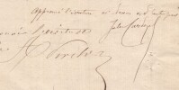 Pouvoir manuscrit sign&eacute; par Jules Cardoze – Collection 24 auteurs & musiciens. Jules Cardoze