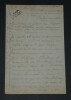 TROUMELIN - MANUSCRIT AUTOGRAPHE - CRITIQUE DE JOFFRE - GUERRE 14/18. TROUMELIN