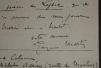 MARTY Georges - LETTRE AUTOGRAPHE SIGN&Eacute;E 1891 concenrne l'op&eacute;ra LYSISTRATA. Georges Marty