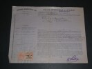 Connaissement Maritime 1909, Bordeaux &agrave; Stockolm en Su&egrave;de Estampille de contr&ocirc;le. 