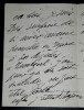 C&eacute;cile SOREL, comtesse de Segur - Lettre autographe sign&eacute;e &agrave; Suzanne. C&eacute;cile Sorel