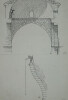 Coupe sur un pendentif aquitain du XIIe si&egrave;cle - Dessin original sign&eacute;. Louis Henri Laffill&eacute;e