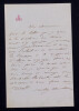 Augustine C&eacute;leste SCRIWANECK, Com&eacute;dienne - LETTRE AUTOGRAPHE SIGN&Eacute;E. Augustine C&eacute;leste SCRIWANECK