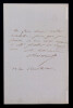Augustine C&eacute;leste SCRIWANECK, Com&eacute;dienne - LETTRE AUTOGRAPHE SIGN&Eacute;E. Augustine C&eacute;leste SCRIWANECK