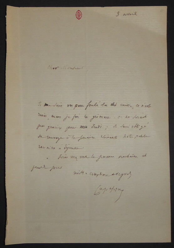 CAPEFIGUE Jean-Baptiste - LETTRE AUTOGRAPHE SIGNEE MARSEILLE JOURNALISTE. Jean-Baptiste Capefigue
