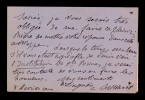 Augustine C&eacute;leste SCRIWANECK, Com&eacute;dienne - CARTE-LETTRE AUTOGRAPHE SIGN&Eacute;E, 1900. Augustine C&eacute;leste SCRIWANECK