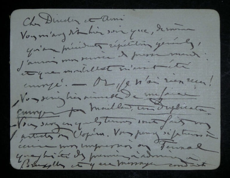 LE BORNE Fernand - LETTRE AUTOGRAPHE SIGN&Eacute;E PARIS Faubourg Saint Honor&eacute;. Fernand Le Borne