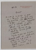 DENYS AMIEL - LETTRE AUTOGRAPHE SIGN&Eacute;E Po&eacute;sie, Paris 1934, 2 pages.. Denys AMIEL