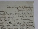 BING Olga - CARTE LETTRE AUTOGRAPHE SIGN&Eacute;E &Agrave; Henry LAPAUZE, 1919. Olga Bing