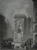 GRAVURE DE LA FONTAINE DE MOLI&Egrave;RE GRAV&Eacute;E PAR BUZELOT. Moli&egrave;re