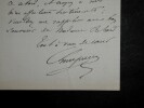 LENEPVEU Charles - LETTRE AUTOGRAPHE SIGN&Eacute;E, DECEMBRE 1872. Charles Lenepveu