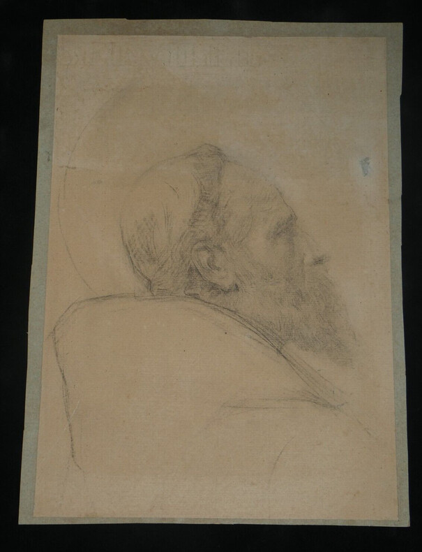 Portrait de profil d'un homme "moine" - Dessin crayon d'Ulysse BUTIN. Ulysse Butin