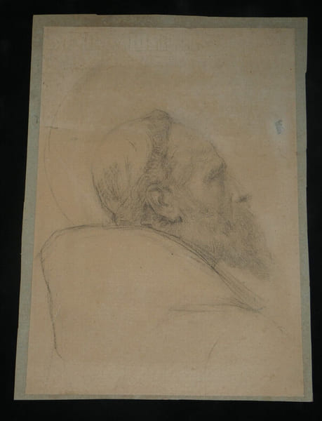 Portrait de profil d'un homme "moine" - Dessin crayon d'Ulysse BUTIN. Ulysse Butin