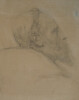 Portrait de profil d'un homme "moine" - Dessin crayon d'Ulysse BUTIN. Ulysse Butin