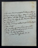 Barth&eacute;l&eacute;my-Andr&eacute; CAMERANI - LETTRE AUTOGRAPHE SIGN&Eacute;E A Mr MAUGE, Paris, 1804. Barth&eacute;l&eacute;my-Andr&eacute; Camerani