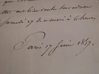 Adolphe NIEL, Ministre de la Guerre - Lettre autographe invitation 1857 Paris