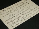 TINAYRE Marcelle - Carte de visite autographe sign&eacute;e, remerciements &agrave; un ami. Marcelle Tinayre
