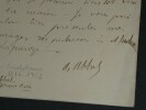 Andr&eacute; Abbal Lettre autographe sign&eacute;e &agrave; Henry Lapauze [victorieux de votre mal]. Andr&eacute; ABBAL