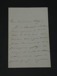 Achille Fould Lettre autographe signé "On a pris un parti que je regrette" 1863