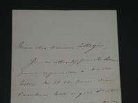 Achille Fould Lettre autographe signé "On a pris un parti que je regrette" 1863