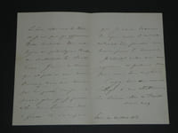 Achille Fould Lettre autographe signé "On a pris un parti que je regrette" 1863