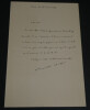 Louis MARTIN-CHAUFFIER, Journaliste - LETTRE AUTOGRAPHE SIGN&Eacute;E, 1924. Louis Martin-Chauffier