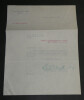 Carlos Miguel de C&eacute;spedes - Lettre dactylographi&eacute;e sign&eacute;e &agrave; Armand Godoy - Foch - 1929. Carlos Miguel de C&eacute;spedes