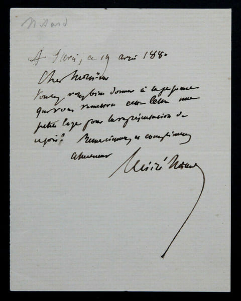 D&eacute;sir&eacute; NISARD - LETTRE AUTOGRAPHE SIGN&Eacute;E, Paris, 1880. D&eacute;sir&eacute; Nisard