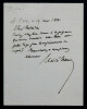 D&eacute;sir&eacute; NISARD - LETTRE AUTOGRAPHE SIGN&Eacute;E, Paris, 1880. D&eacute;sir&eacute; Nisard