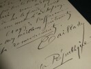 LETTRE AUTOGRAPHE SIGN&Eacute;E, TH&Eacute;&Acirc;TRE R&Eacute;PUBLIQUE 1897. TAILLADE Paul F&eacute;lix Joseph