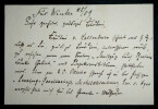 Meta Schoepp - Carte autographe sign&eacute;e - 25 septembre 1907. Meta Schoepp