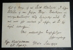 Meta Schoepp - Carte autographe sign&eacute;e - 25 septembre 1907. Meta Schoepp