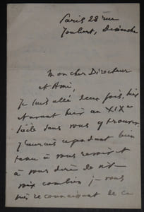 SELIGMANN Ernst - LETTRE AUTOGRAPHE SIGNÉE, PARIS