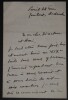 SELIGMANN Ernst - LETTRE AUTOGRAPHE SIGN&Eacute;E, PARIS. Ernst SELIGMANN
