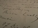 LETTRE AUTOGRAPHE SIGNEE &Agrave; Henri HEUGEL, 1885. Th&eacute;odore LACK