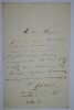 COHEN Jules - LETTRE AUTOGRAPHE SIGN&Eacute;E &Agrave; Henri HEUGEL, 1881. Jules Cohen