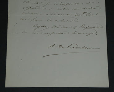 Amiral Abel Aubert du Petit-Thouars - Lettre autographe signée - Paris 1857