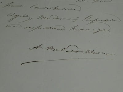 Amiral Abel Aubert du Petit-Thouars - Lettre autographe signée - Paris 1857