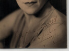 Fran&ccedil;oise Rosay - Photographie s&eacute;pia sign&eacute;e & d&eacute;dicac&eacute;e &agrave; Richard Henri. Fran&ccedil;oise Rosay