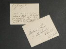 Mme La Mar&eacute;chale JOFFRE - Carte de visite autographe &agrave; Madame REISS - 1938. Madame La Mar&eacute;chale Joffre