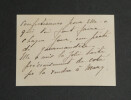 Mme La Mar&eacute;chale JOFFRE - Carte de visite autographe &agrave; Madame REISS - 1938. Madame La Mar&eacute;chale Joffre