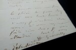 LETTRE AUTOGRAPHE SIGN&Eacute;E &Agrave; Edmond ABOUT, JOURNAL. GUEROULT Adolphe Georges