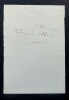LETTRE AUTOGRAPHE SIGN&Eacute;E &Agrave; Edmond ABOUT, JOURNAL. GUEROULT Adolphe Georges