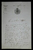 LETTRE AUTOGRAPHE SIGN&Eacute;E. BAYEUX, 1866. Georges Victor Gardin de Villers