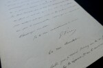 LETTRE AUTOGRAPHE SIGN&Eacute;E, A PROPOS D'ARTICLES. Guillaume V&eacute;ran