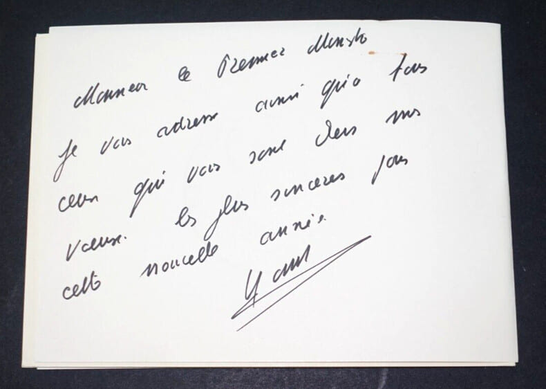 Joseph COMITI, Chirurgien - CARTE DE VOEUX AUTOGRAPHE SIGNEE. Joseph COMITI