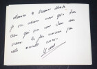 Joseph COMITI, Chirurgien - CARTE DE VOEUX AUTOGRAPHE SIGNEE. Joseph COMITI