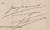 Pouvoir sign&eacute; Jean Manoussi – Collection coh&eacute;rente de 50 auteurs & musiciens. Jean Manoussi