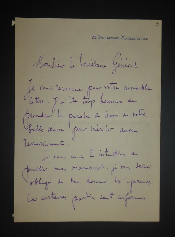 CLARETIE L&eacute;o - LETTRE AUTOGRAPHE SIGNEE 1900. L&eacute;o Claretie