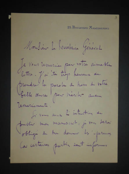 CLARETIE L&eacute;o - LETTRE AUTOGRAPHE SIGNEE 1900. L&eacute;o Claretie